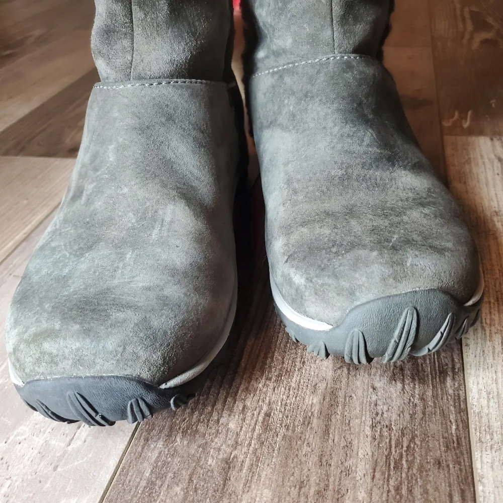 Patagonia Lugano Waterproof Leather Polartec Insulated Boots Size 7 Forge Grey